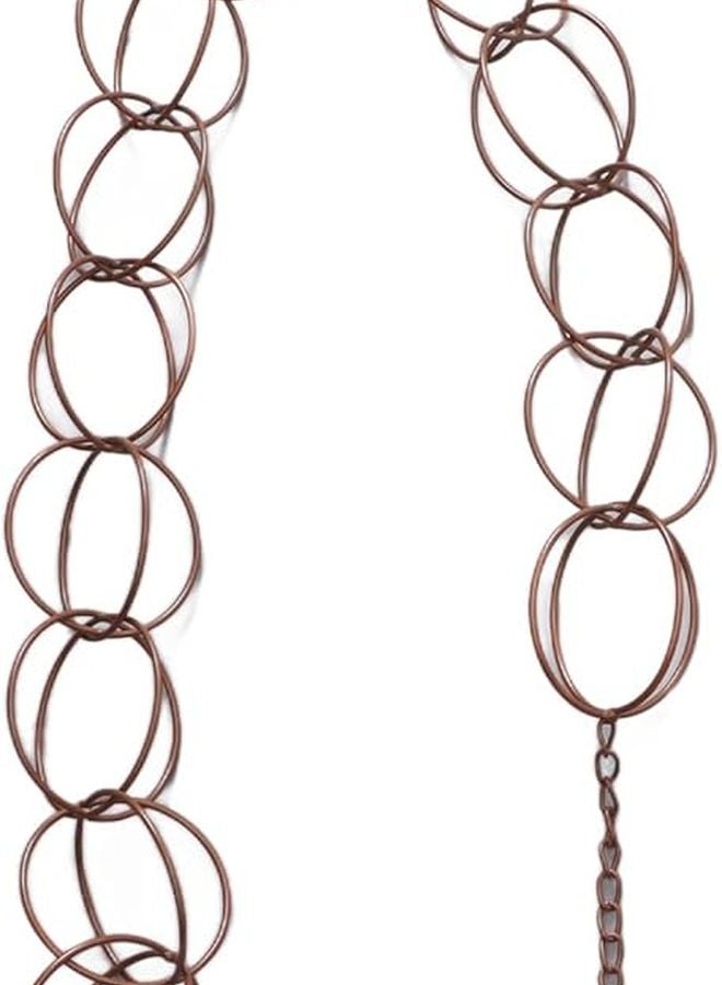 سلسلة مطر الحديد بطول 47.2 بوصة مع خطاف لتزيين المنزل والشرفة والفسحة الخارجية - Image 1